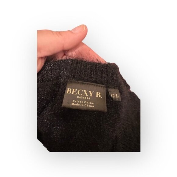 Women’s Becxy B 90’s Style Fuzzy Furry Sweater L Oversized - Picture 2 of 11
